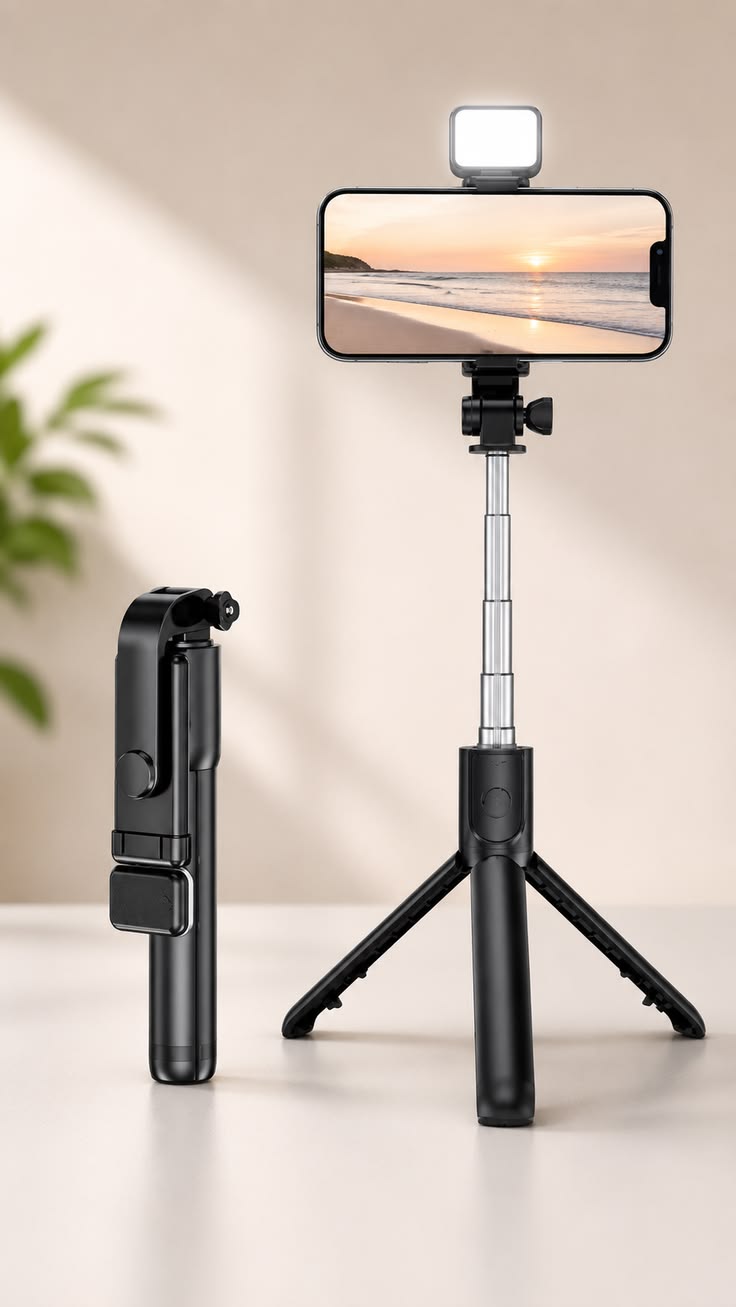 4 IN 1 Selfie Stick with  Bluetooth Remote