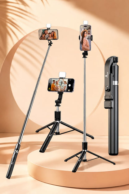 4 IN 1 Selfie Stick with  Bluetooth Remote