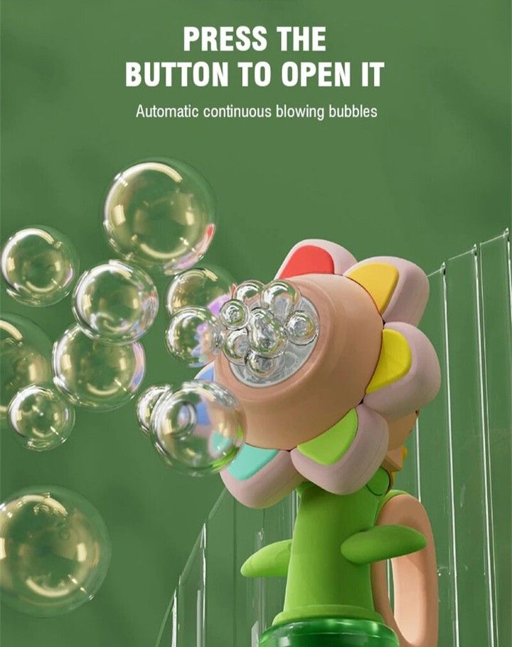 Flower Bubble Machine Toy