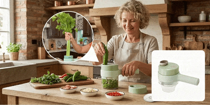 Electric Food Chopper & Vegetable Cutter | Multifunctional USB Rechargeable Food Processor | Chopping, Slicing, Grating & Grinding