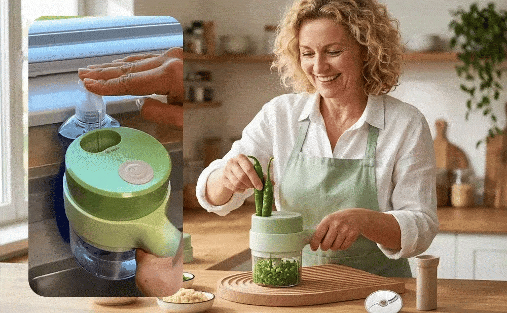 Electric Food Chopper & Vegetable Cutter | Multifunctional USB Rechargeable Food Processor | Chopping, Slicing, Grating & Grinding