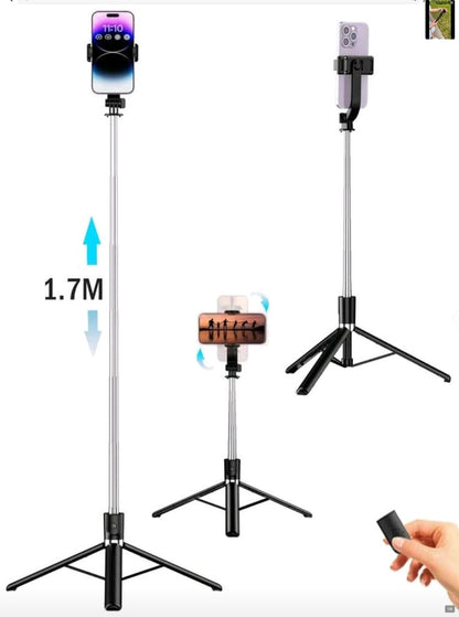 4 IN 1 Selfie Stick with  Bluetooth Remote